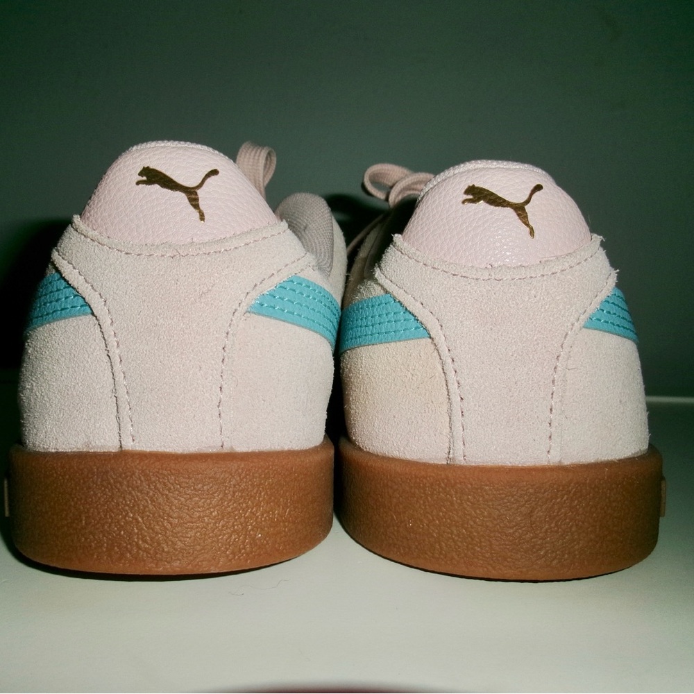 Women’s Puma Super Liga OG Retro Sneakers Size US 7.5. Pink/Teal/Blue - Picture 4 of 7